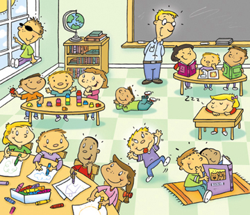 Cartoon Classroom Pictures
